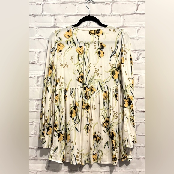 Free People Porcelain Bella Floral Tunic Dress – Size Small – Women’s Boho Style - Picture 4 of 8